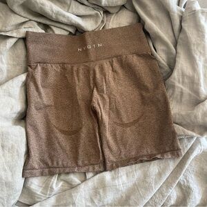 NVGTN Mocha Speckled Contour Seamless Shorts